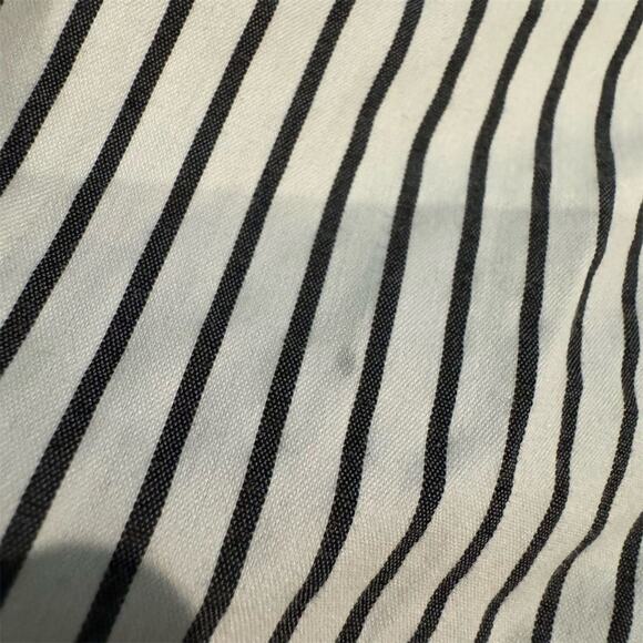 Express Ultimate Essential Black White Striped Button-Down Shirt S Office READ - Picture 4 of 9